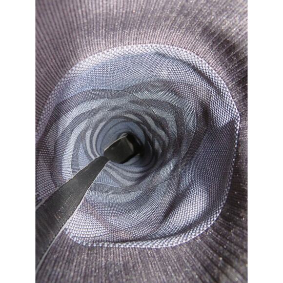 $1000 BURBERRY DOLMAN NAVY GRAY KNITTED CHECK KNEE HIGH HEEL SOCK BOOTS 37 - Picture 9 of 15